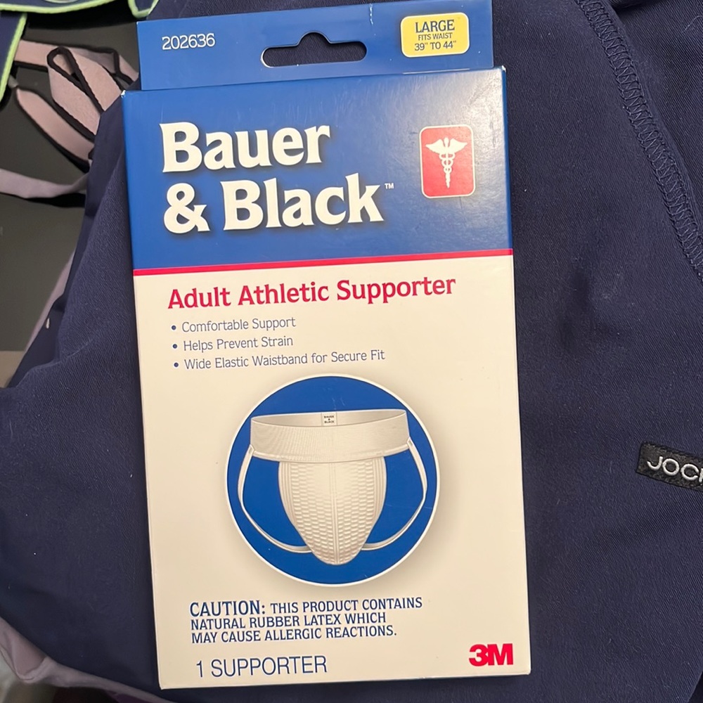 Bauer & Black Adult Athletic Supporter! Size Large. Brand new in box!!